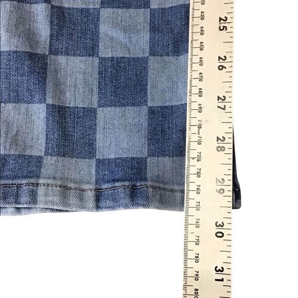 Abercrombie Kids Straight Two-Tone Blue Checkered Jeans 13/14 Long - Picture 8 of 11